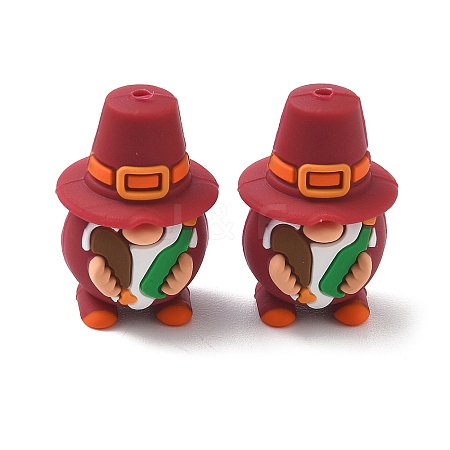 3D Thanksgiving Day Food Grade Silicone Focal Beads SL-CBA05A0-04-1