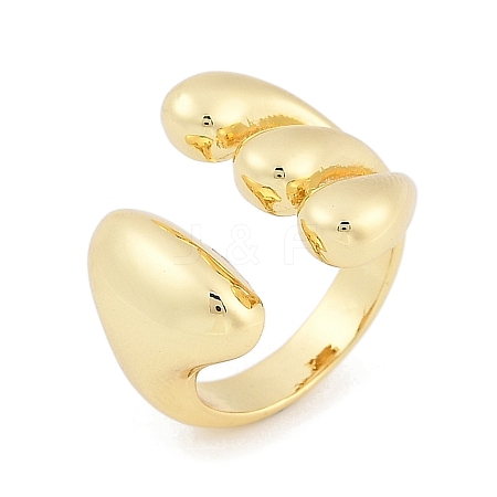 Brass Cuff Rings RJEW-U030-02G-04-1