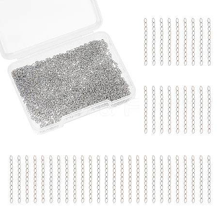 120Pcs 304 Stainless Steel Curb Chains Extender STAS-UN0059-36P-1
