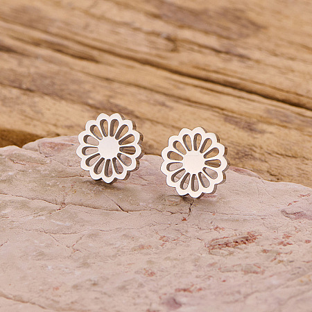 304 Stainless Steel Stud Earrings WG9FC02-10-1