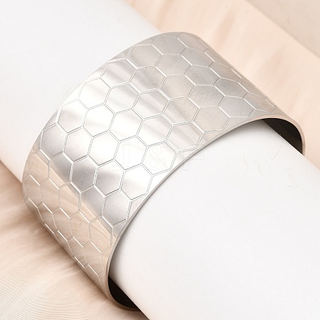 316L Surgical Stainless Steel Cuff Bangles BJEW-D454-01A-P-1