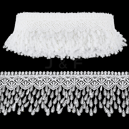 5Yards Polyester Lace Ribbon OCOR-NB0002-64A-1