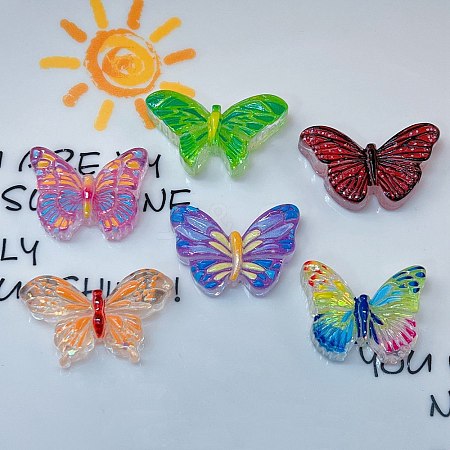Transparent Resin Enamel Cabochons CRES-D308-04-1