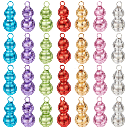 ARRICRAFT 28Pcs 7 Colors Iron Baking Paint Spring Pendants IFIN-AR0001-18-1