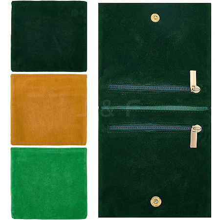 3Pcs 3 Colors Folding Velvet Jewelry Storage Bags for Earrings Rings Bracelets ABAG-CN0001-69A-1