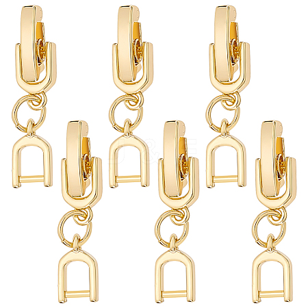6Pcs Brass Watch Band Clasps DIY-BC0013-44B-G-1