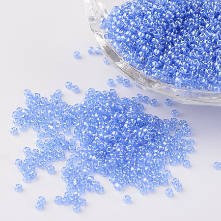 Cornflower Blue 11/0 Grade A Round Glass Seed Beads X-SEED-Q011-F513-1