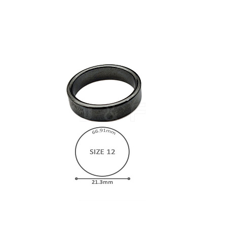 Synthetic Hematite Plain Band Rings BK4832-28-1