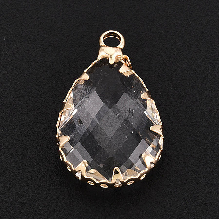 Transparent Glass Pendants KK-N283-02J-G-1