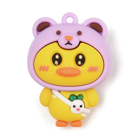 Cartoon Duckling Plastic Pendants FIND-R100-03D-1