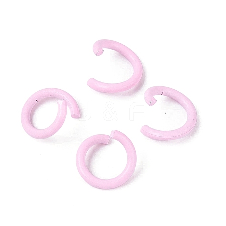Spray Painted Iron Open Jump Rings IFIN-T017-04B-24-1