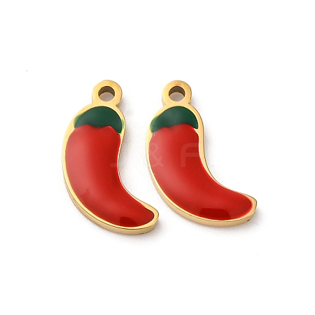 304 Stainless Steel Enamel Pendants STAS-U060-01G-01-1
