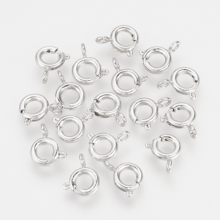Brass Spring Ring Clasps X-KK-Q675-82-1