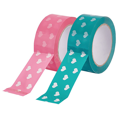 2 Roll 2 Colors Adhesive BOPP Packing Tape AJEW-GO0001-98-1