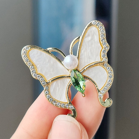 Butterfly Rhinestone with Acrylic Brooch PW-WG36D64-02-1