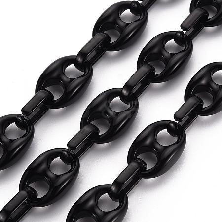 Handmade Opaque Acrylic Coffee Bean Chains LS-CHAC-ZX0001-01D-1