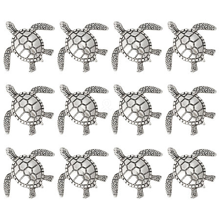 12Pcs Turtle Alloy Lapel Pinks for Backpack Clothes JEWB-CA0001-88AS-1