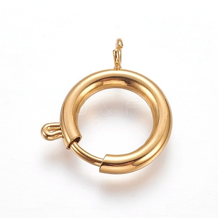 304 Stainless Steel Spring Ring Clasps STAS-P234-47G-1