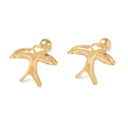 304 Stainless Steel Bird Cartilage Earrings SA-CBA1F7E-01G-11-1