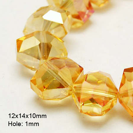 Electroplate Glass Beads EGLA-D025-9-1