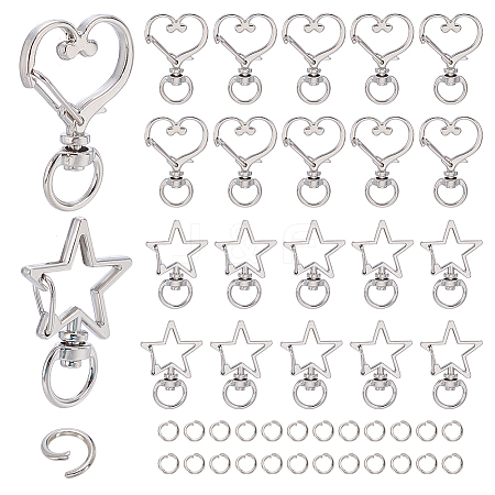 160 Sets 2 Styles Alloy Swivel Clasps FIND-GO0004-32-1