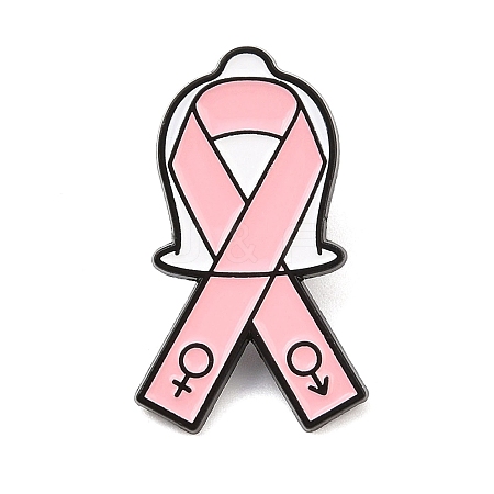 Protecting Awareness Ribbon Enamel Pins JEWB-C048-03B-EB-1