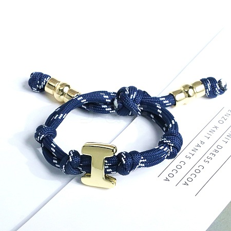 Letter I Cotton Cord Braided Knot Bracelets FS-WG79C27-09-1