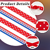 2 Rolls 2 Styles Independence Day Themes Polyester Ribbon OCOR-GF0004-50A-5