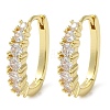 Rack Plating Brass Hoop Earrings with Cubic Zirconia EJEW-Q786-06G-1