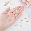 SUPERFINDINGS 16 Pairs 2 Colors Brass Earring Hooks KK-FH0005-54-3