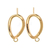 Brass Stud Earrings KK-K294-32G-1