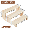 3-Tier Rectangle Wood Jewelry Display Risers ODIS-WH0038-06-2