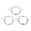 3Pcs 3 Colors Handmade Porcelain Beaded Bracelets BJEW-JB12473-2