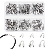 195Pcs 6 Styles 304 Stainless Steel Cord Ends FIND-GA0004-07-1