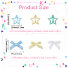 12Pcs Star Iron Snap Hair Clips OHAR-CP0001-24B-2