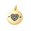 Brass Micro Pave Cubic Zirconia Pendants KK-U033-11G-02-1