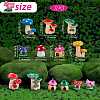 32Pcs 16 Style 3D Mushroom Resin Display Ornaments DJEW-SZ0001-06-2