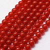 Synthetic Red Coral Beads Strands G-N0209-01-3mm-1