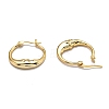Brass Micro Pave Clear Cubic Zirconia Hoop Earrings EJEW-J101-28G-3
