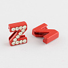 Mixed Color Zinc Alloy Grade A Rhinestone Letter Slide Charms ALRI-S130-Z-2