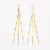 Brass Serpentine Chain Tassel Big Pendants X-KK-T035-133G-1