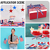 2 Rolls 2 Styles Independence Day Themes Polyester Ribbon OCOR-GF0004-50A-4