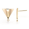 Brass Stud Earring Findings X-KK-T029-09G-3
