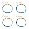 Bohemian Dyed Natural Shell Heishi Beaded Bracelet Sets MF5991-6-1
