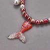 Plastic Imitation Pearl Stretch Bracelets and Necklace Jewelry Sets SJEW-JS01053-03-3