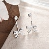 S999 Fine Silver Stud Earrings EJEW-F356-02S-1