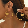 201 Stainless Steel Triple Hoop Earrings BC8902-1-2