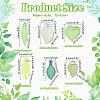 480Pcs 12 Styles Transparent Acrylic Pendants MACR-ME0001-27-2