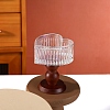 Heart Glass Candle Holder with Wood Base PW-WG32799-04-1