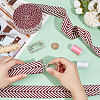5 Yards Polycotton Jacquard Arrow Ribbon OCOR-WH0078-173A-3